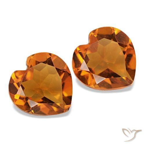 Achetez naturel 2.05ct Orange foncé Citrine gems, Forme de coeur, En provenance Brésil chez GemSelect. En stock, livraison internationale!