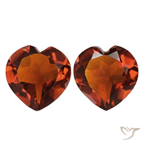 Achetez naturel 2,02ct orange rougeâtre intense citrine gems, forme de coeur, en provenance brésil chez gemselect. en stock, livraison internationale!