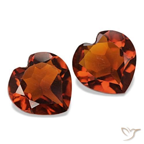Achetez naturel 2,02ct orange rougeâtre intense citrine gems, forme de coeur, en provenance brésil chez gemselect. en stock, livraison internationale!