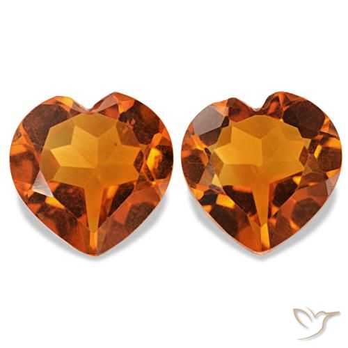 Achetez naturel 1,97ct orange moyen citrine gems, forme de coeur, en provenance brésil chez gemselect. en stock, livraison internationale!