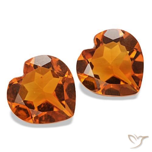 Achetez naturel 1,97ct orange moyen citrine gems, forme de coeur, en provenance brésil chez gemselect. en stock, livraison internationale!
