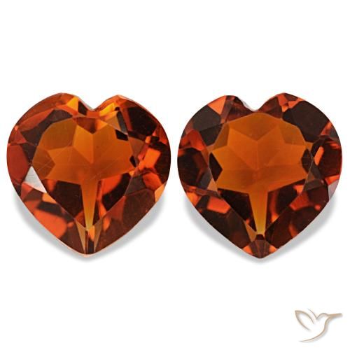 Achetez naturel 2,02ct orange foncé citrine gems, forme de coeur, en provenance brésil chez gemselect. en stock, livraison internationale!
