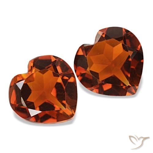 Achetez naturel 2,02ct orange foncé citrine gems, forme de coeur, en provenance brésil chez gemselect. en stock, livraison internationale!
