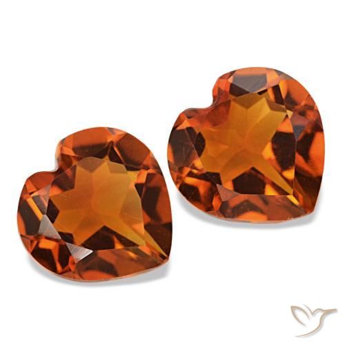 Achetez naturel 2.00ct Orange rougeâtre Citrine gems, Forme de coeur, En provenance Brésil chez GemSelect. En stock, livraison internationale!