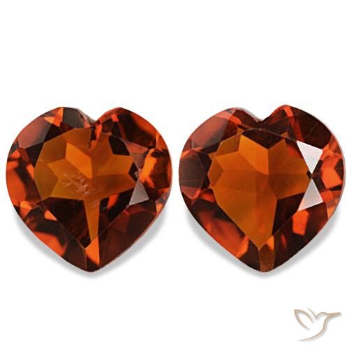 2.11ctw Orange foncé Citrine, Cœur, VS