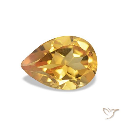 0.60ct Orange-or Citrine, En forme de poire, VVS