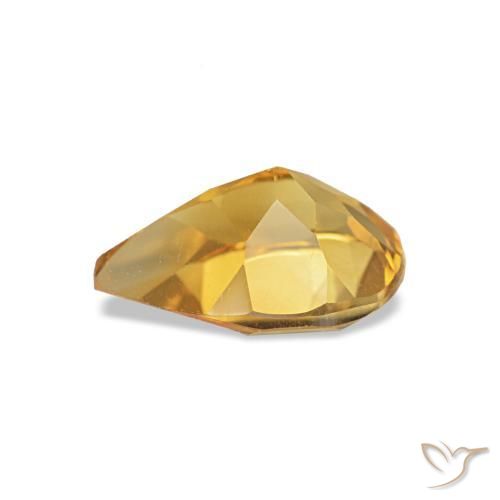 Citrine Orange-or naturelle En forme de poire, 0.60 ct, VVS