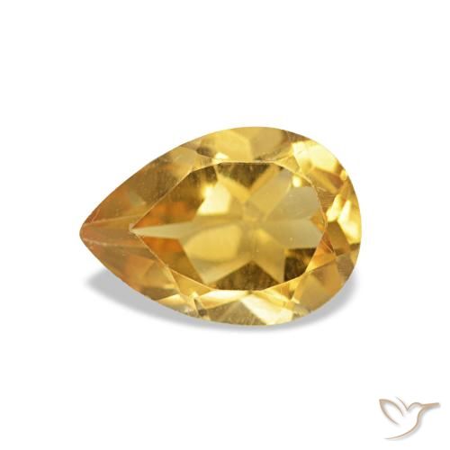 0.69ct Doré Citrine, En forme de poire, VVS