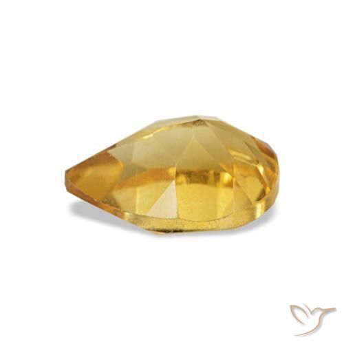 Citrine Doré naturelle En forme de poire, 0.69 ct, VVS
