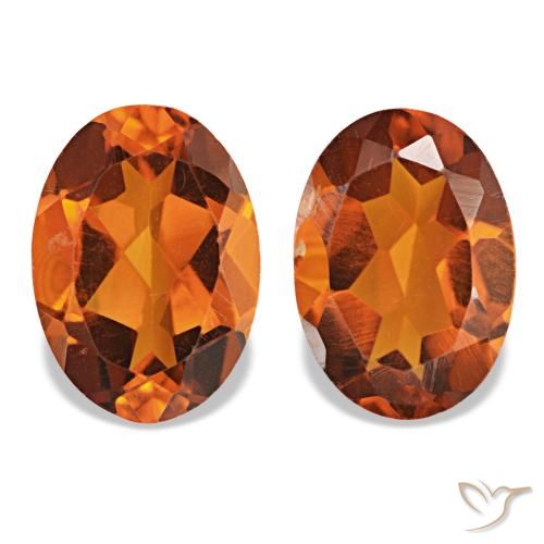 Citrine orange de 1,45 ct, ovale, VS
