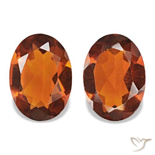 Citrine orange de 1,20 ct, ovale, VS