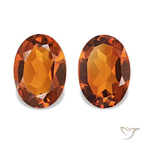 Citrine orange de 1,31 ct, ovale, VS