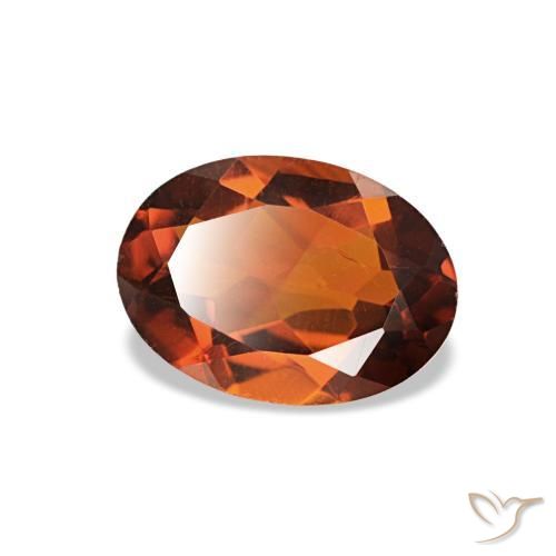 Citrine orange naturelle coupe ovale, 0,61 ct, VS