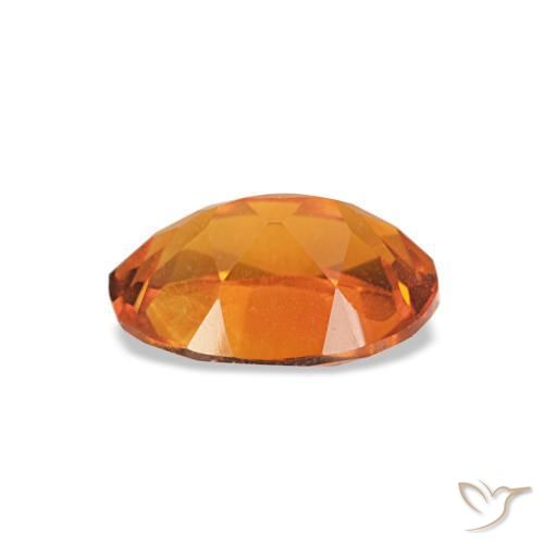 Citrine orange naturelle coupe ovale, 0,64 ct, VVS-VS