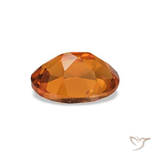 Citrine Orange foncé naturelle Coupe ovale, 0,73 ct, VVS-VS