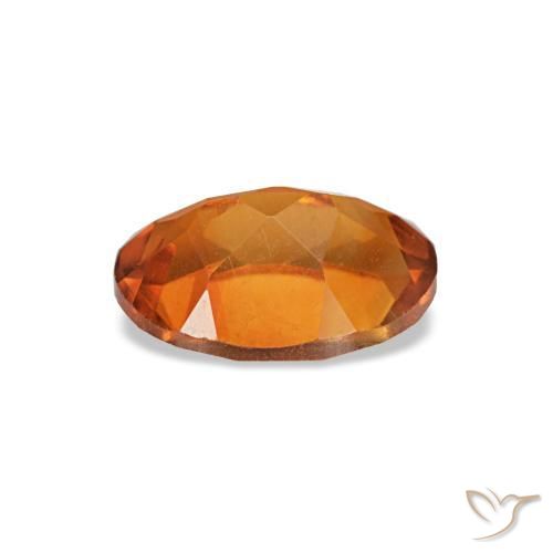 Citrine orange naturelle coupe ovale, 0,71 ct, VVS-VS