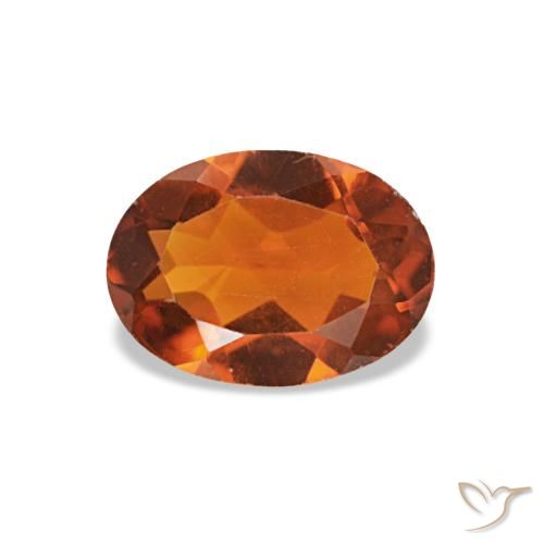 Citrine orange intense de 0,61 ct, ovale, VVS-VS
