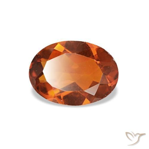 Citrine orange intense naturelle coupe ovale, 0,61 ct, VVS-VS