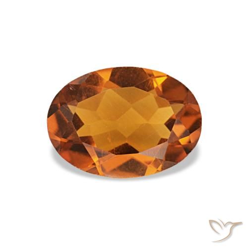Citrine orange naturelle coupe ovale, 0,67 ct, VVS-VS