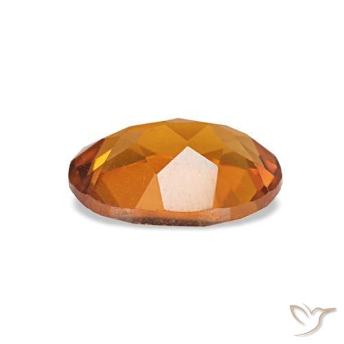Citrine orange naturelle coupe ovale, 0,67 ct, VVS-VS