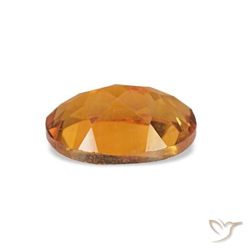 Citrine orange brun naturelle coupe ovale, 0,67 ct, VS