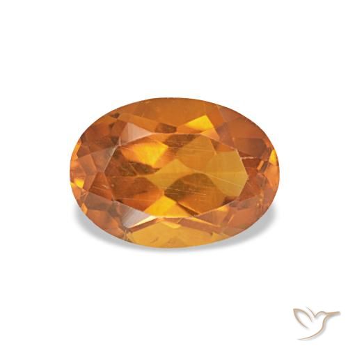 Citrine orange moyen de 0,69 ct, ovale, VS