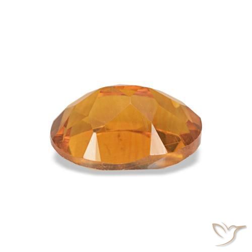Citrine orange moyen naturelle coupe ovale, 0,69 ct, VS