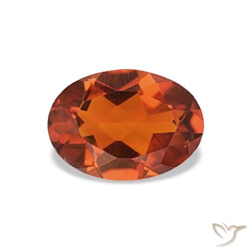 Citrine orange moyen naturelle coupe ovale, 0,67 ct, VVS-VS