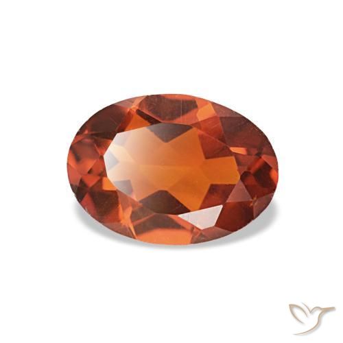Citrine orange moyen naturelle coupe ovale, 0,67 ct, VVS-VS