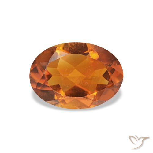 Citrine orange de 0,69 ct, ovale, VVS-VS
