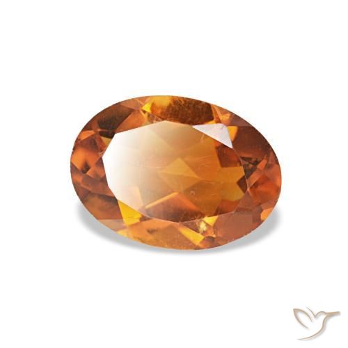 Citrine orange naturelle coupe ovale, 0,69 ct, VVS-VS