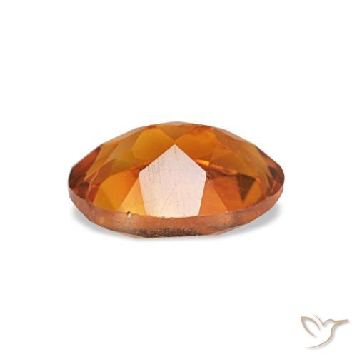 Citrine orange naturelle coupe ovale, 0,69 ct, VVS-VS