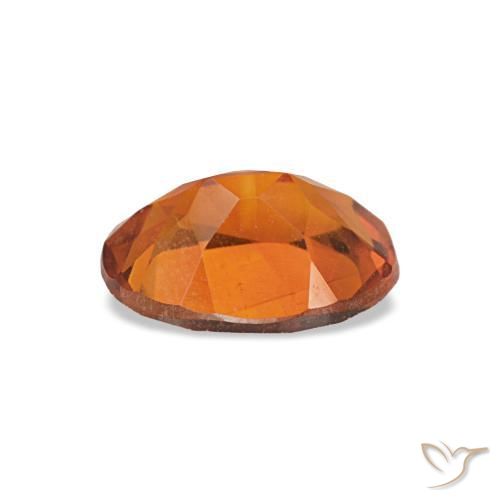 Citrine orange naturelle coupe ovale, 0,64 ct, VS