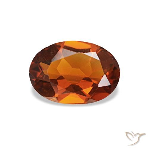 Citrine orange de 0,60 ct, ovale, VVS-VS