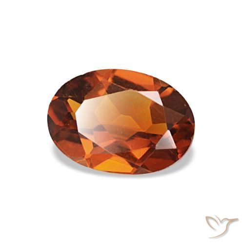 Citrine orange naturelle coupe ovale, 0,60 ct, VVS-VS
