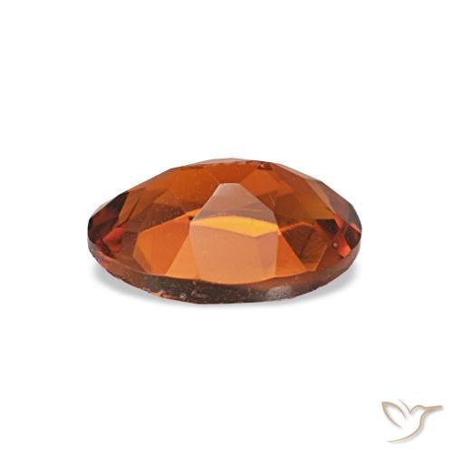Citrine orange naturelle coupe ovale, 0,60 ct, VVS-VS