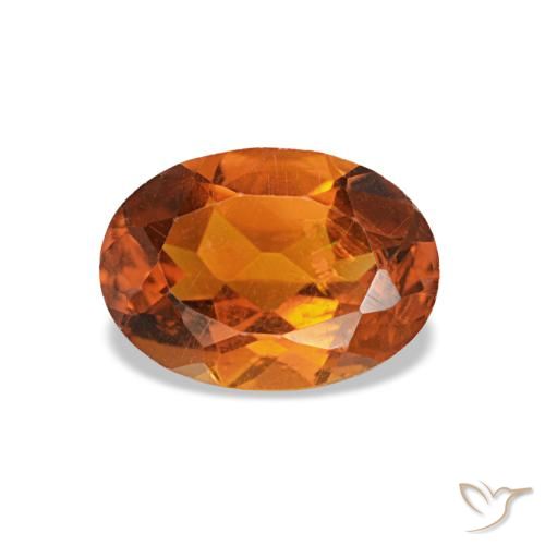 Citrine orange de 0,71 ct, ovale, VVS-VS