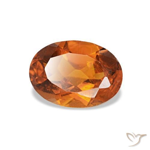 Citrine orange naturelle coupe ovale, 0,71 ct, VVS-VS