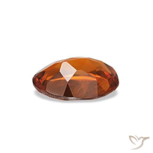 Citrine orange naturelle coupe ovale, 0,60 ct, VVS-VS
