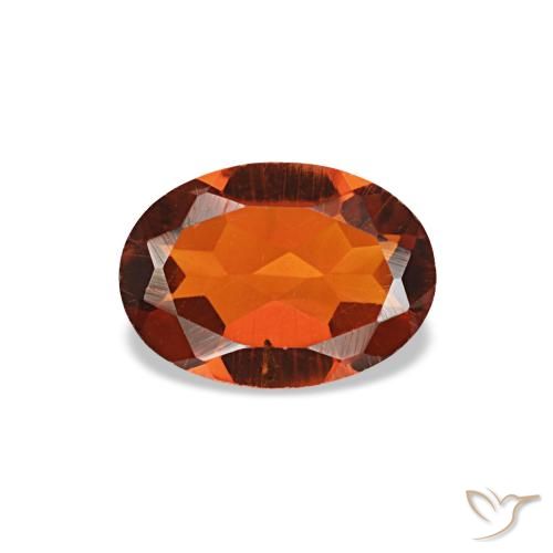 Citrine orange naturelle coupe ovale, 0,60 ct, VS