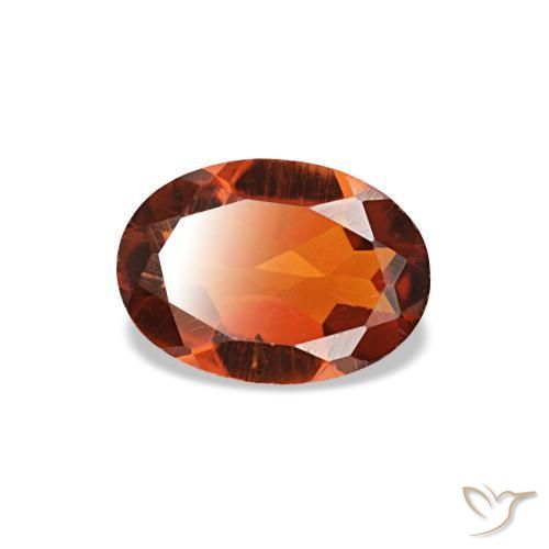 Citrine orange naturelle coupe ovale, 0,60 ct, VS