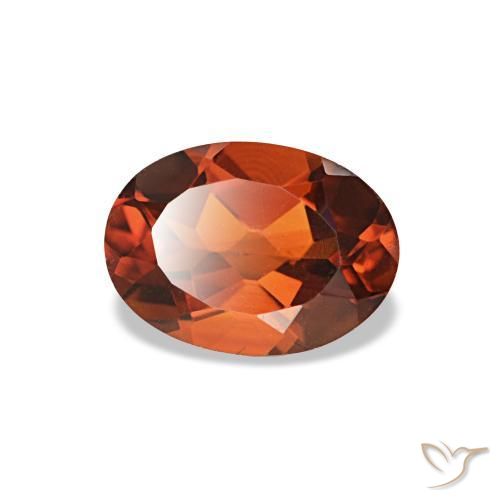 Citrine orange naturelle coupe ovale, 0,76 ct, VVS-VS