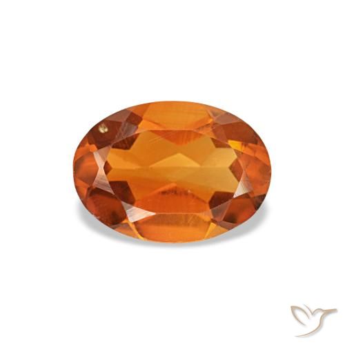 Citrine orange naturelle coupe ovale, 0,59 ct, VVS-VS