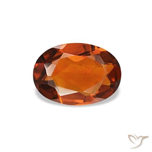Citrine orange naturelle coupe ovale, 0,54 ct, VVS-VS