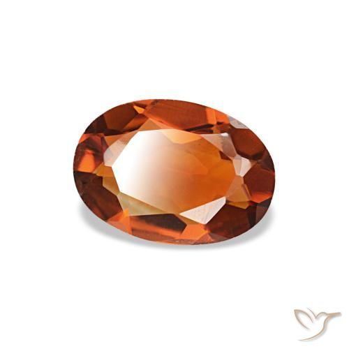 Citrine orange naturelle coupe ovale, 0,54 ct, VVS-VS