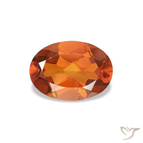 Citrine orange de 0,71 ct, ovale, VVS-VS