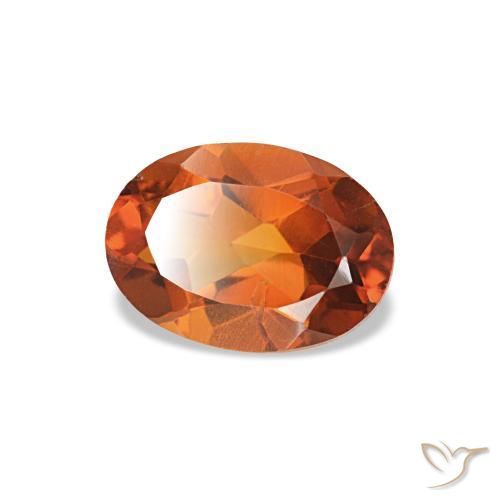 Citrine orange naturelle coupe ovale, 0,71 ct, VVS-VS