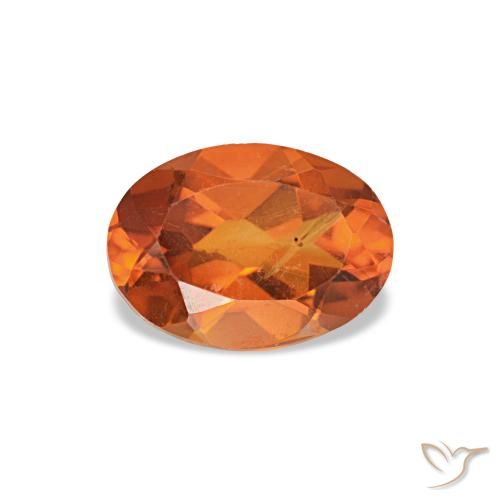 Citrine orange naturelle coupe ovale, 0,66 ct, VVS-VS