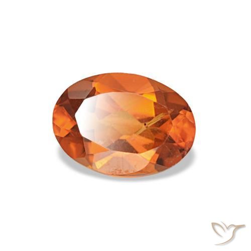 Citrine orange naturelle coupe ovale, 0,66 ct, VVS-VS