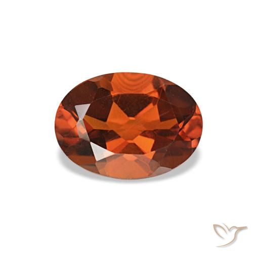 Citrine orange naturelle coupe ovale, 0,72 ct, VVS-VS